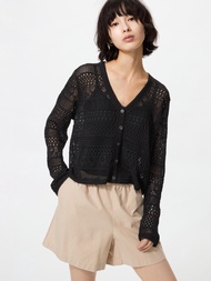 Áo Cardigan Dệt Kim Cổ V