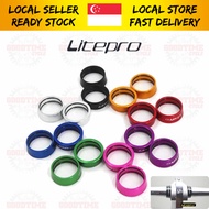 Litepro Handlebar Fixed Ring Lock Ring 25.4mm Folding Bike Bicycle Straight Handlebar Collar Space