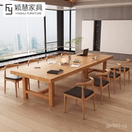 Office Work Desk Chair Conference Table Large Desk Library Long Desk All Solid Wood Combination Simp