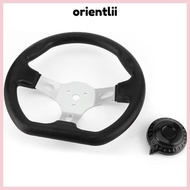 ORIENTLIIY Buggy Racing Steering Wheel, Quick Release Hub 270mm/10.63in Diameter Go Kart Steering Wh