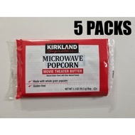 [Kirkland Signature] Microwave Popcorn 93.5g x 5pcs, Salty Butter Flavor Movie Snack (Individual Pac