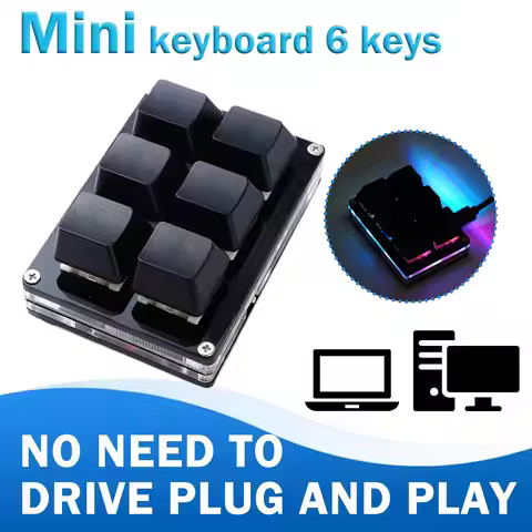 Mini Keypad 6 KeysCustom Programmable Mechanical Keyboard USB DIY Shortcut Function Keyboard For Gam