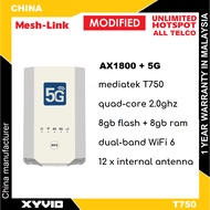 MESH-LINK T750 Mediatek T750 Chipset Arm Cortex-A55 Quad-core 2.0ghz Processor 8GB ROM + 8GB RAM 5G Modem Router ( Deco X50-5G / Gteniq / suncomm / Olax )
