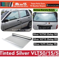 [N0 C0D] TINTED Silver CROME VLT50 35 20 05 / Tinted Kereta /Car Window Film / tinted /  tinted film