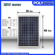 solar panelแผงโซล่าเซลล์ แผงโพลี Poly แผงโซล่า พลังงานแสงอาทิตย์ Solarcell Panel ขนาด 13W 20W 25W 35W 60W 12V และ 18V ราคาถูก