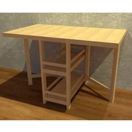 DINING TABLE WITH FOLDING TOP 115CM x 65CM x 74CM (LWH) CUSTOMIZED WOODEN FURNITURE