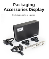 Pedals xe đạp  có khóa sài cho can look và can spd  chính hãng rockbros  bàn đạp xe đạp