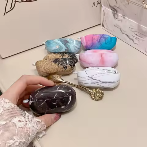 2024 New Hard-Shell Cartoon Marbling Case For Beats solo Buds Earbuds Protect Case Scratch resistant