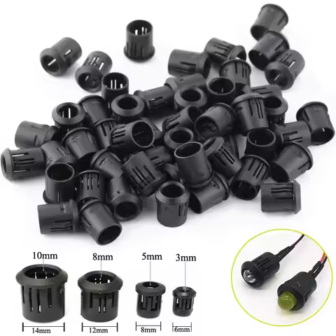 10/25/50pcs Black Plastic 3mm 5mm Lamp LED Diode Holder Black Clip Bezel Socket Mount Useful LED Dio