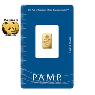 Pamp Suisse 9999 Gold Bar Rosa 1g , 1 gram