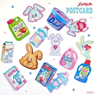 SUPERDADDY | Super Daddy Postcard Cute Peep Rabbit Cute Postcards