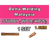 WP18/WP26 : WELDING TIG GTAW STUBBY COLLET AND COLLET BODY