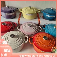 【Free Shipping】Pot Enamel Pot Cast Iron Pot Stew Pot Soup Pot Household 24cm Round Stew Pot Non Stick Pot