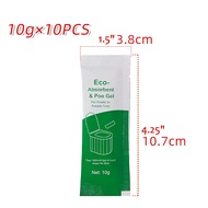 10g×10PCS Serbuk Ajaib Poo Gel Serbuk Toilet Darurat Mengubah Cairan Urine Cocok Untuk Perawatan Man