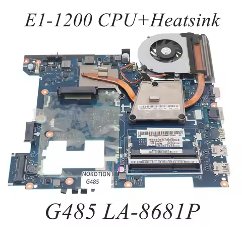 QAWGE LA-8681P MAIN BOARD For Lenovo IdeaPad G485 Laptop Motherboard With E1-1200 CPU HD6300+HD7310+