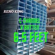 6.5 FEET  C Channel Biru/Batten Blue Besi Bumbung C Besi Bumbung V Rak bunga besi READY STOCK+GOOD QUANLITY