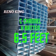 6.5 FEET  C Channel Biru/Batten Blue Besi Bumbung C Besi Bumbung V Rak bunga besi READY STOCK+GOOD Q