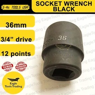 S-Ks Tools USA 3/4 dr. 12 Points 36mm Impact Socket Wrench | Black Socket