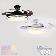 包送貨安裝 簡約焗漆 冰石九十一 鐵藝吊扇燈 2種顏色選擇 半年保養 吊扇燈 燈具燈飾 LED電燈 房燈 吸頂燈 吸盤燈