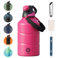 Fjbottle Insulated Half Gallon Water Bottle 64oz with Magnetic Lid,Stainless Steel Double-Wall Vacuu