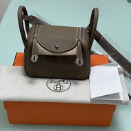 Hermès Lindy Mini II Swift 18 Etoupe