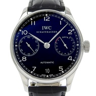 IWC Schaffhausen Portugieser 7 Days Watch with See-Through Back, IW500109, Stainless Steel and Leath