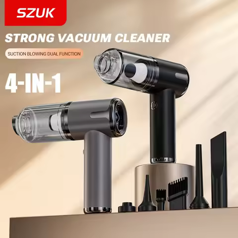 SZUK Portable Car Vacuum Cleaner, Powerful Suction, Cordless Handheld Cleaner, Powerful Mini Car Vac