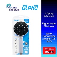 Alpha Heater Accessories Shower Head 5 Way Spray Gen 12/ 3 Way Spray Gen 9/ Stop Valve  Gen C/ Showe