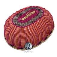 Oval rattan food cover tudung saji rotan