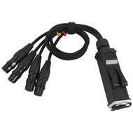 RJ45 CAT5 Shielded Cable to 4 Channel 3-Pin XLR Female Connectors Multi-Network Receiver Cable for S