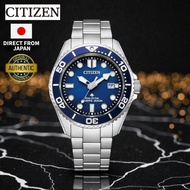 [CITIZEN] Promaster Marine Series Eco-Drive Solar Diver Model Navy Luminous (Hands + Indices) Anti-R