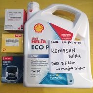 Shell ECO 0W-20 oil change package + filter oil