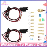 Dual Electric Fan Relay Kit Radiator Electric Cooling Fan Thermostat Kit 40 AMP Waterproof Relay Kit