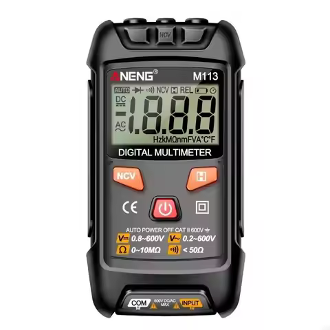 M113 Multimeter Resistance NCV Meter 1999Count with On Off Beeps