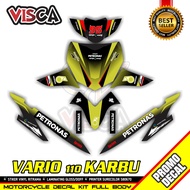 Decal Vario 110 Karbu Full Body Stiker Vario 110 Karbu Lama Striping Vario 110 Karbu Petronas