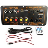 [ฟรีสายลำโพง 2 เส้น] D100 220V 12V 24V 900W Bluetooth 5.0เครื่องขยายเสียงซับวูฟเฟอร์ Dual ไมโครโฟนเค