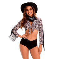Halloween Snakeskin Cowboy Jazz Costume - Women's Stage Performance Suit
