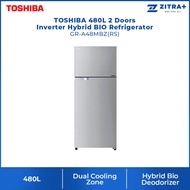 TOSHIBA 480L 2 Doors Inverter Hybrid BIO Refrigerator GR-A48MBZ(RS) | Dual Cooling Zone | Hybrid Bio
