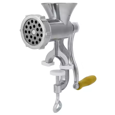 Manual Meat Grinder Silver Aluminum Alloy Powerful Home Sausage Kitchen Appliances Vegetable Chopper