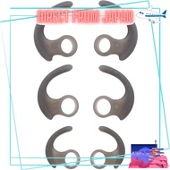 Silicone Ear Hook for Canal Type Earphones, Prevents Fall, S/M/L 3 Pairs Gray - Compatible with SO-N