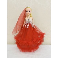 anak patung / High Quality Romantic Pink Doll Dresses Evening Dress Clothes for Barbie House Gift Do