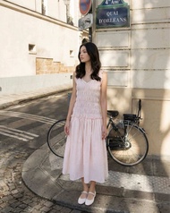 Jabai Dora Dress - ใส่ได้ 2 ด้าน (คอกลมและคอวี)