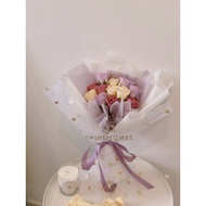 12pcs soap flower bouquet 12朵香皂花LV款式包装花束💐