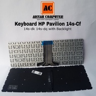 Keyboard HP PAVILION 14S-CF 14-DH 14-DQ - Silver (WITH BACKLIGHT)