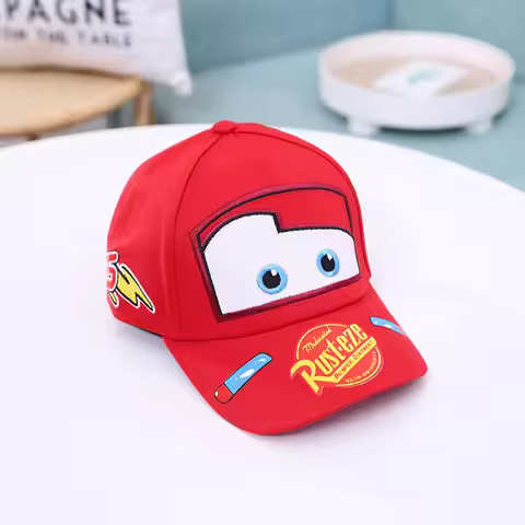 Lightning McQueen spring, autumn and summer children's hat cartoon Cars peaked hat sun protection ca