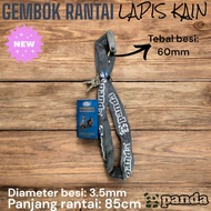 KUNCI SEPEDA RANTAI UKURAN 3.5MMX85CM LAPIS KAIN PANDA DENGAN 3 ANAK KUNCI MURAH BERKUALITAS M7002