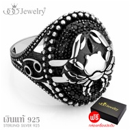 555jewelry แหวน เงินแท้  Sterling Silver 925 ดีไซน์แฟชั่น ผู้ชาย Zodiac ราศีกรกฏ Cancer แหวนหัวโต หน