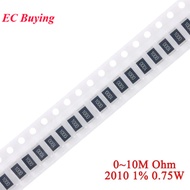 50pcs 2010 SMD Resistor 1% 0.75W 0~10M 0 1 2.2 5.6 6.8 10 20 33 47 51 82 100 200 680 820 1K 2K 6.8K 