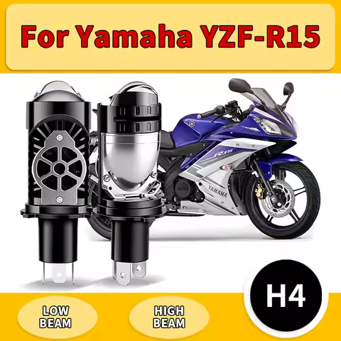 1PC/2PCS 10000LM H4 Projector Lens LED Motorcycle Headlight HB2 9003 High Low Beam Bulbs For Yamaha 