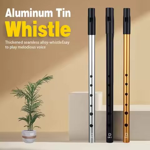 C/D Key Irish Whistle Flute Rich Tone 6 Holes Aluminum Tin Whistle Easy-to-learn Irish Tin Whistle M